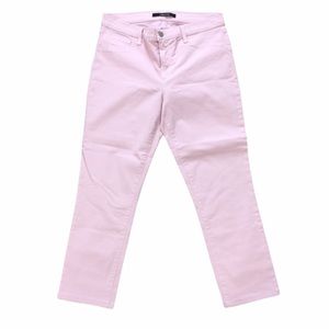 J Brand Pink Chalk Cropped Rail Ankle Jeans